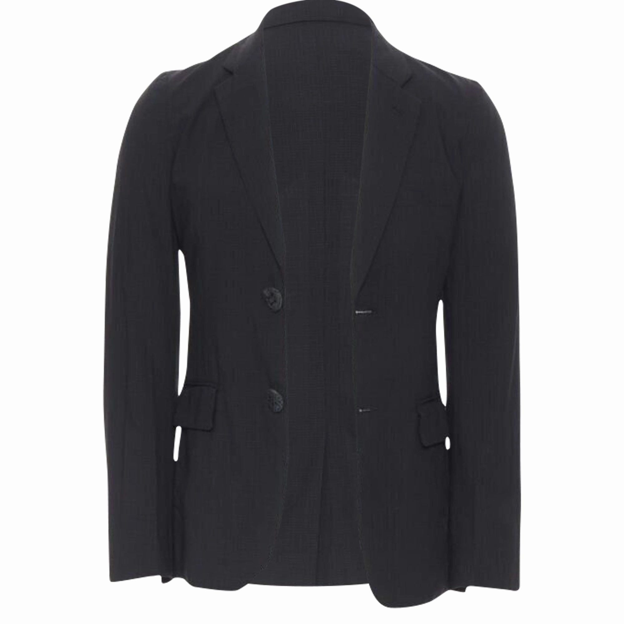 Comme Des Garcons check rubber buttons blazer jacket