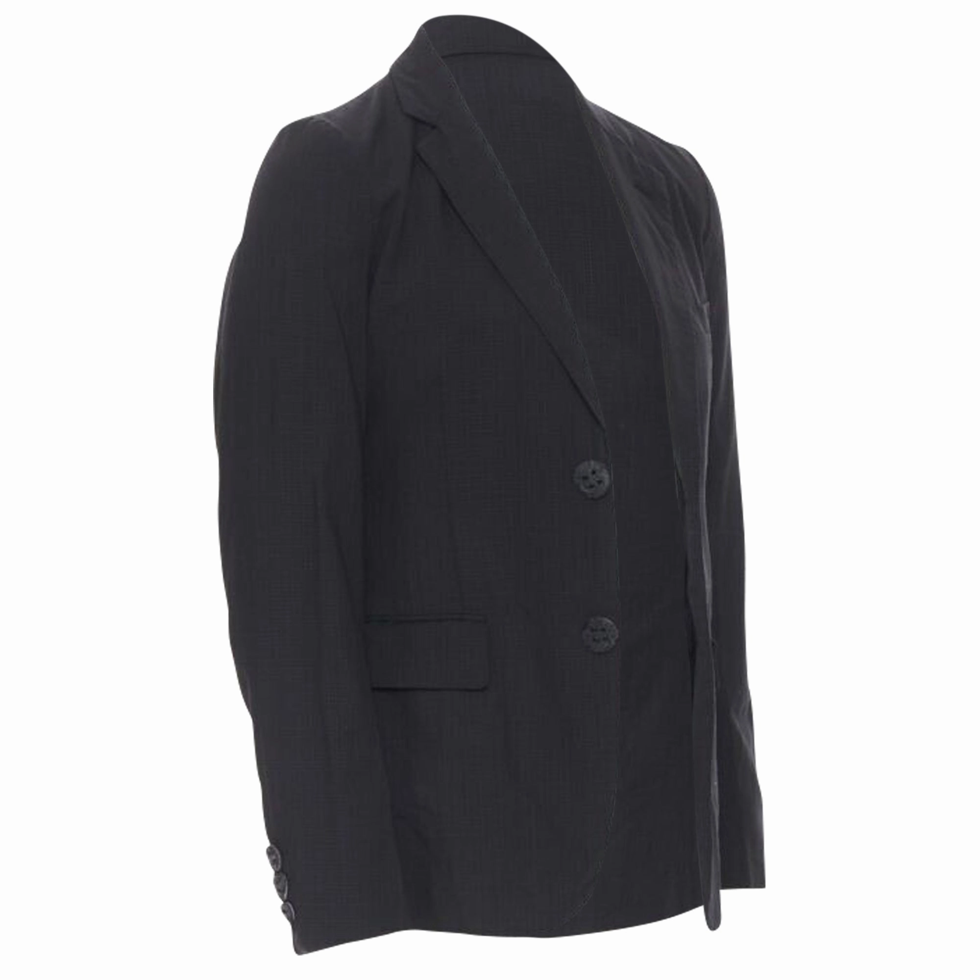 Comme Des Garcons check rubber buttons blazer jacket