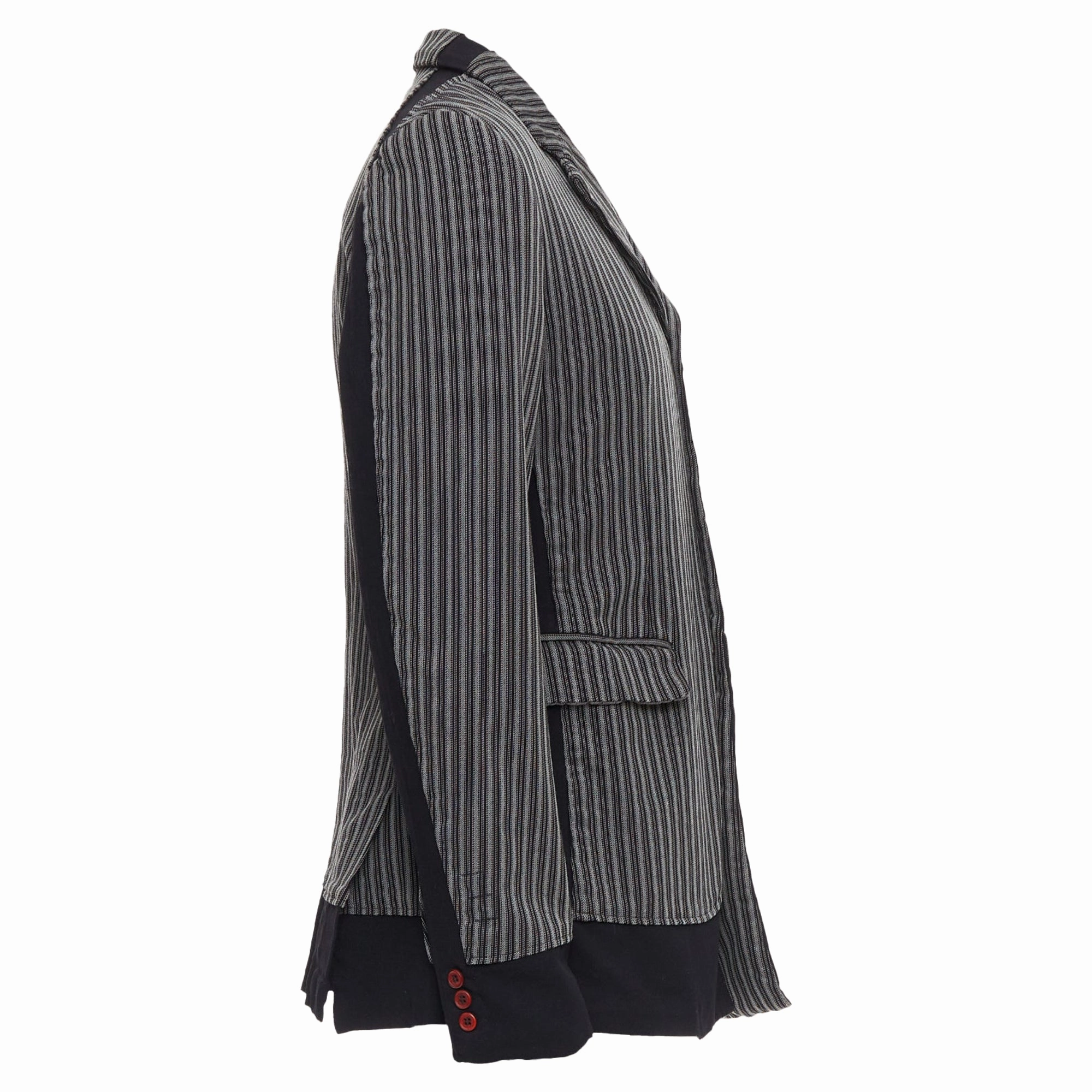 Comme Des Garcons Homme Plus Striped Layered Blazer