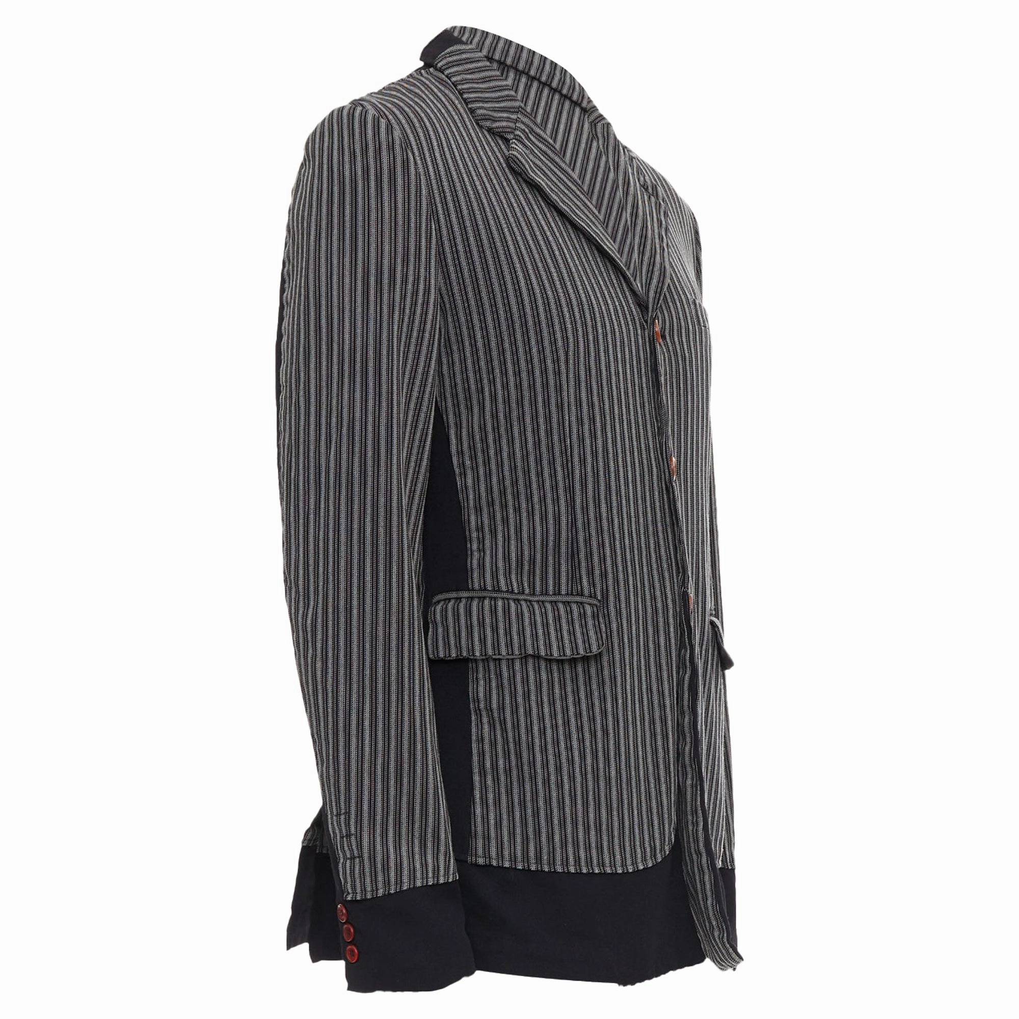 Comme Des Garcons Homme Plus Striped Layered Blazer