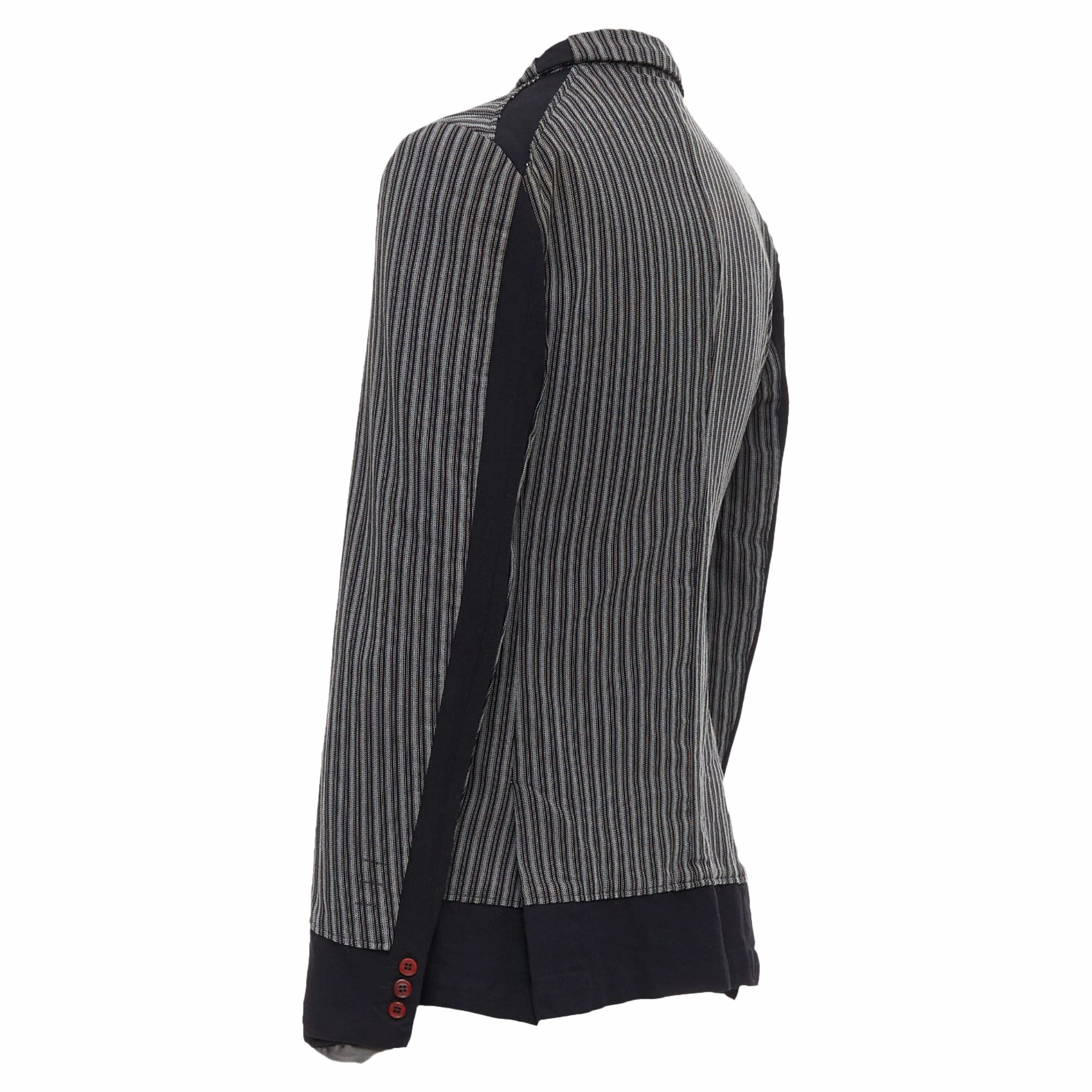 Comme Des Garcons Homme Plus Striped Layered Blazer
