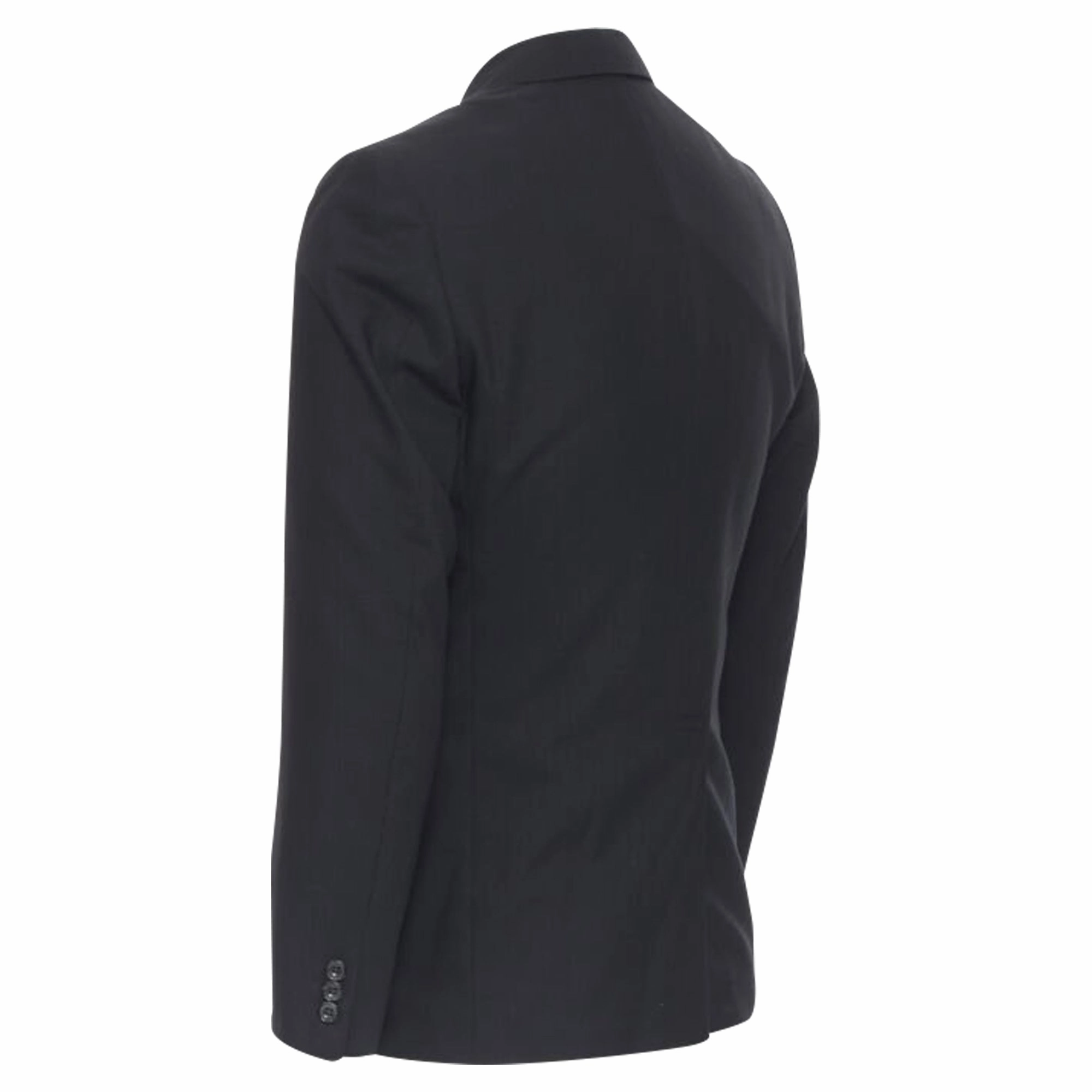 Comme Des Garcons pinstripe wool sportswear construction blazer