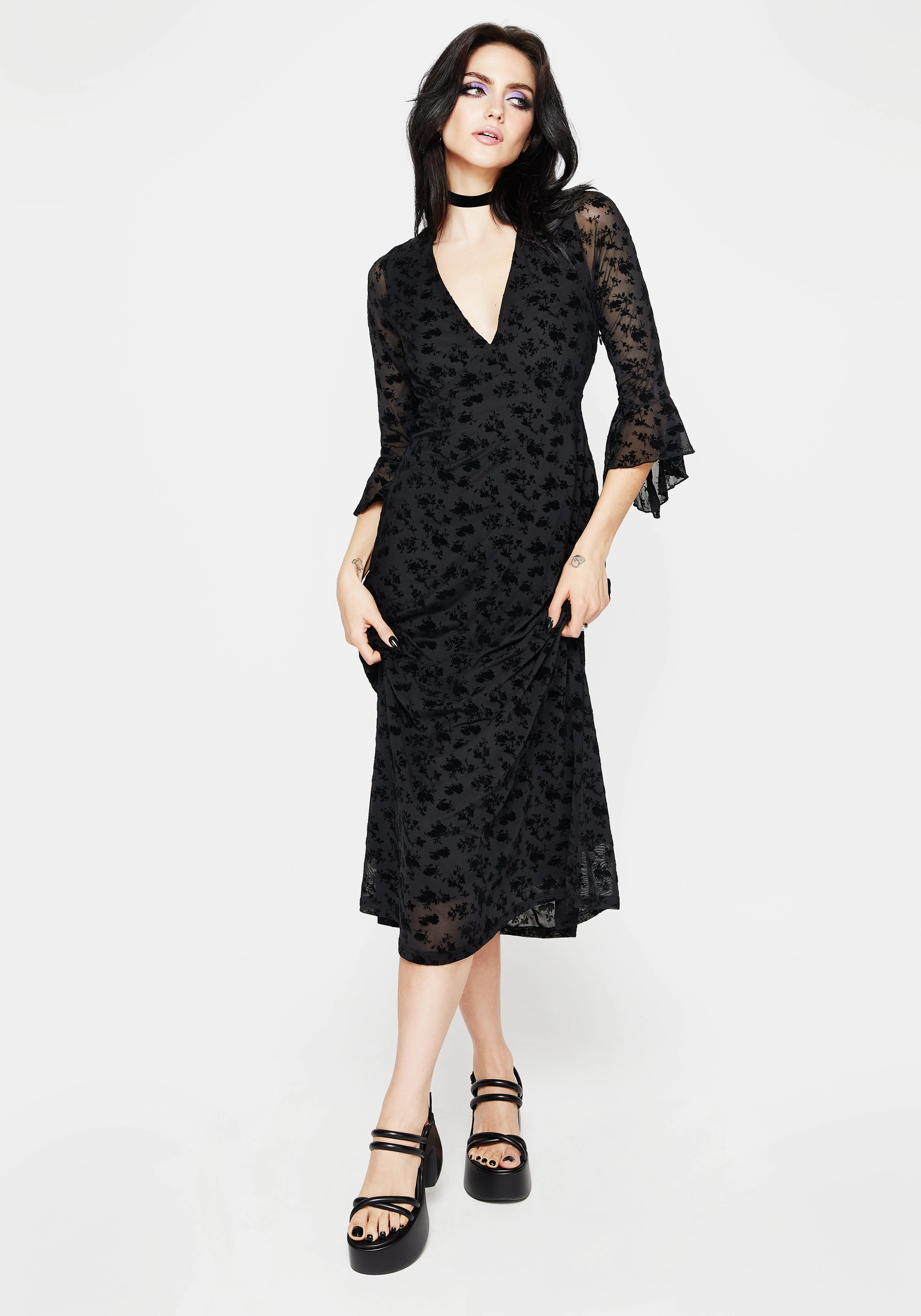 Conduit Floral Mesh Layered Midaxi Dress Dresses Womens - women's dresses clearance