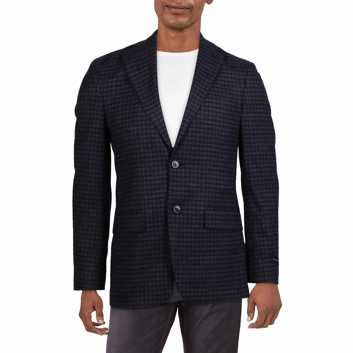 Conrad Mens Checkered Polyester Sportcoat