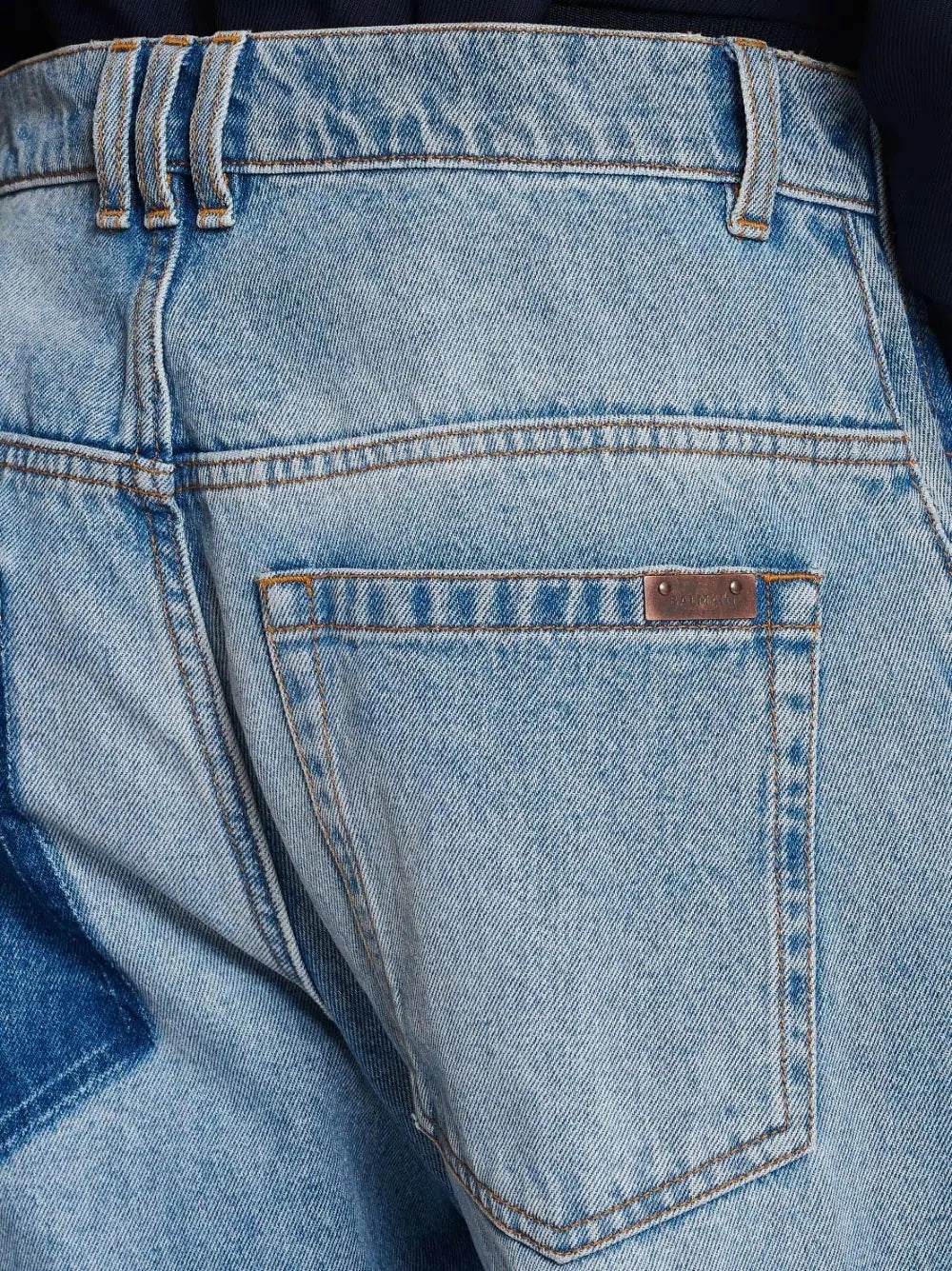 Contrast-Pocket Wide-Leg Jeans