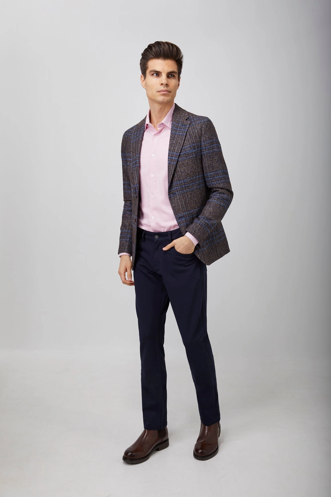 Contrast Wool Sportcoat