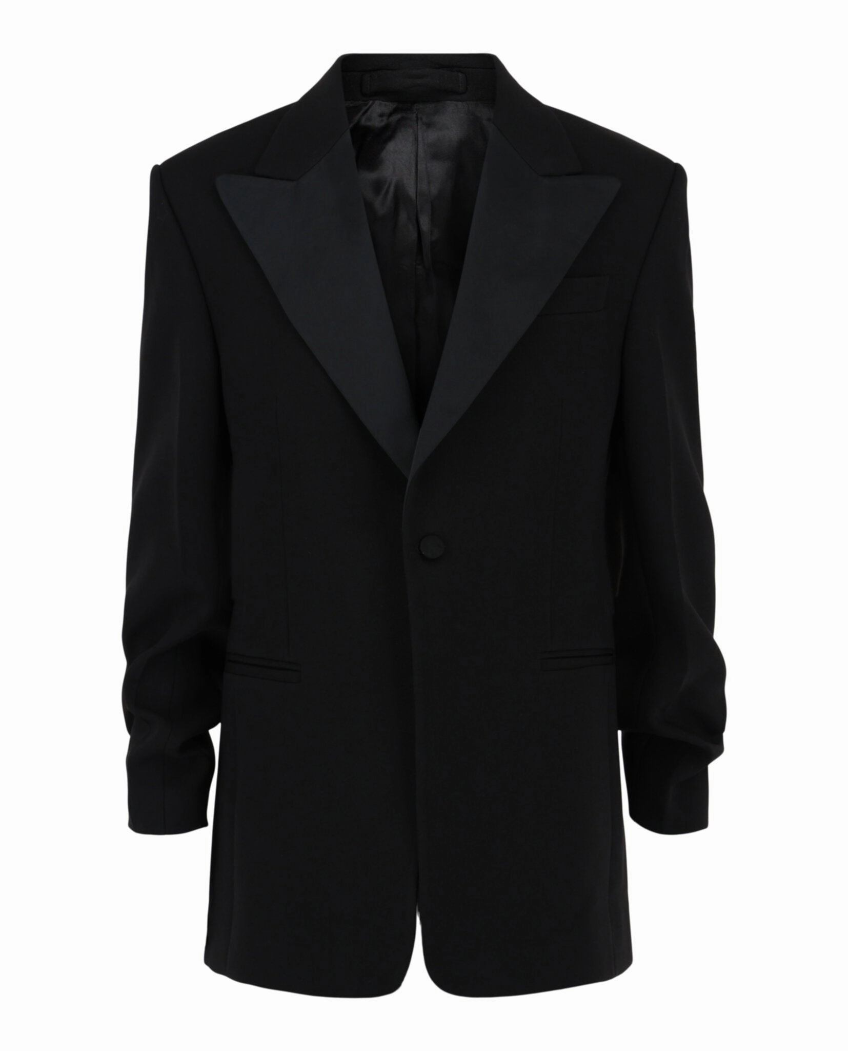 Contrasting Lapel Tuxedo Blazer