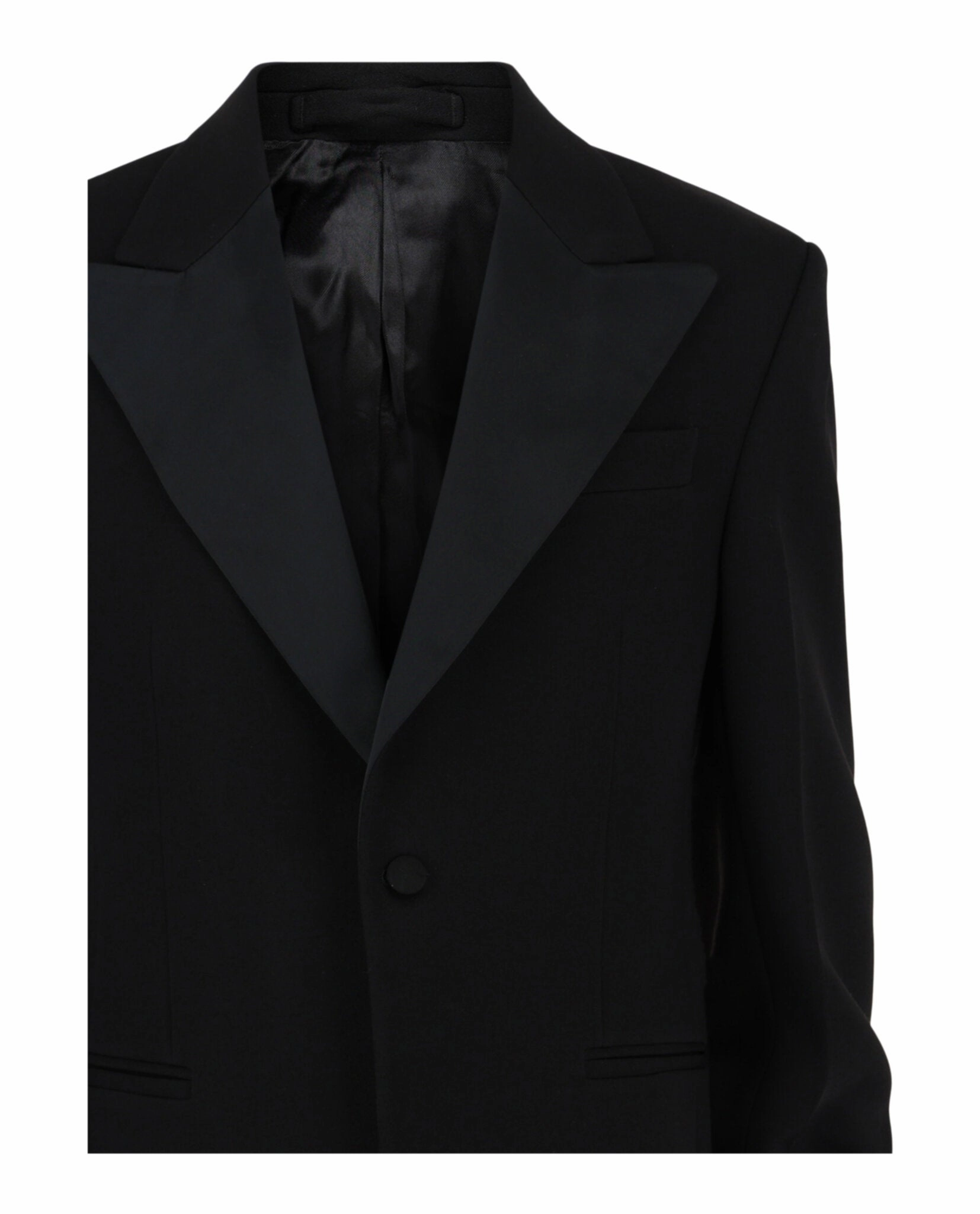 Contrasting Lapel Tuxedo Blazer