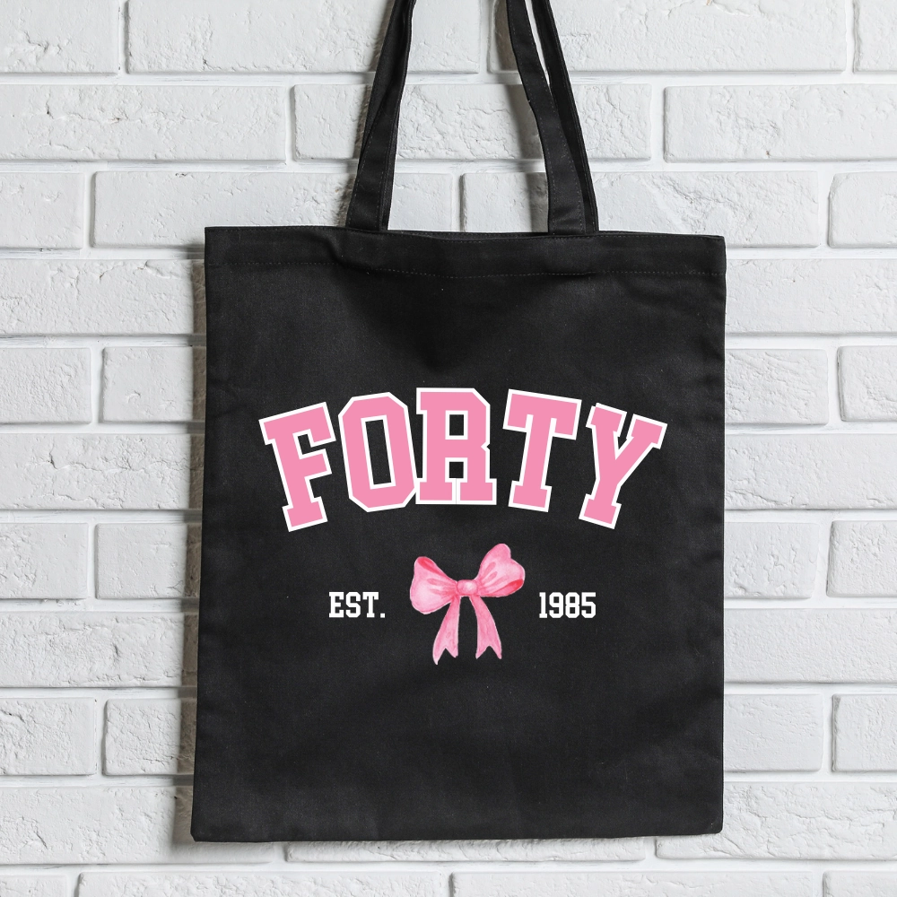 Coquette Age & Year Personalised Tote Bag