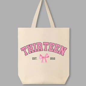Coquette Age & Year Personalised Tote Bag Holiday Collection - holiday outfits clearance