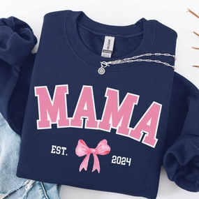 Coquette Personalised Year Mama Sweatshirt Holiday Collection - vacation wear sale