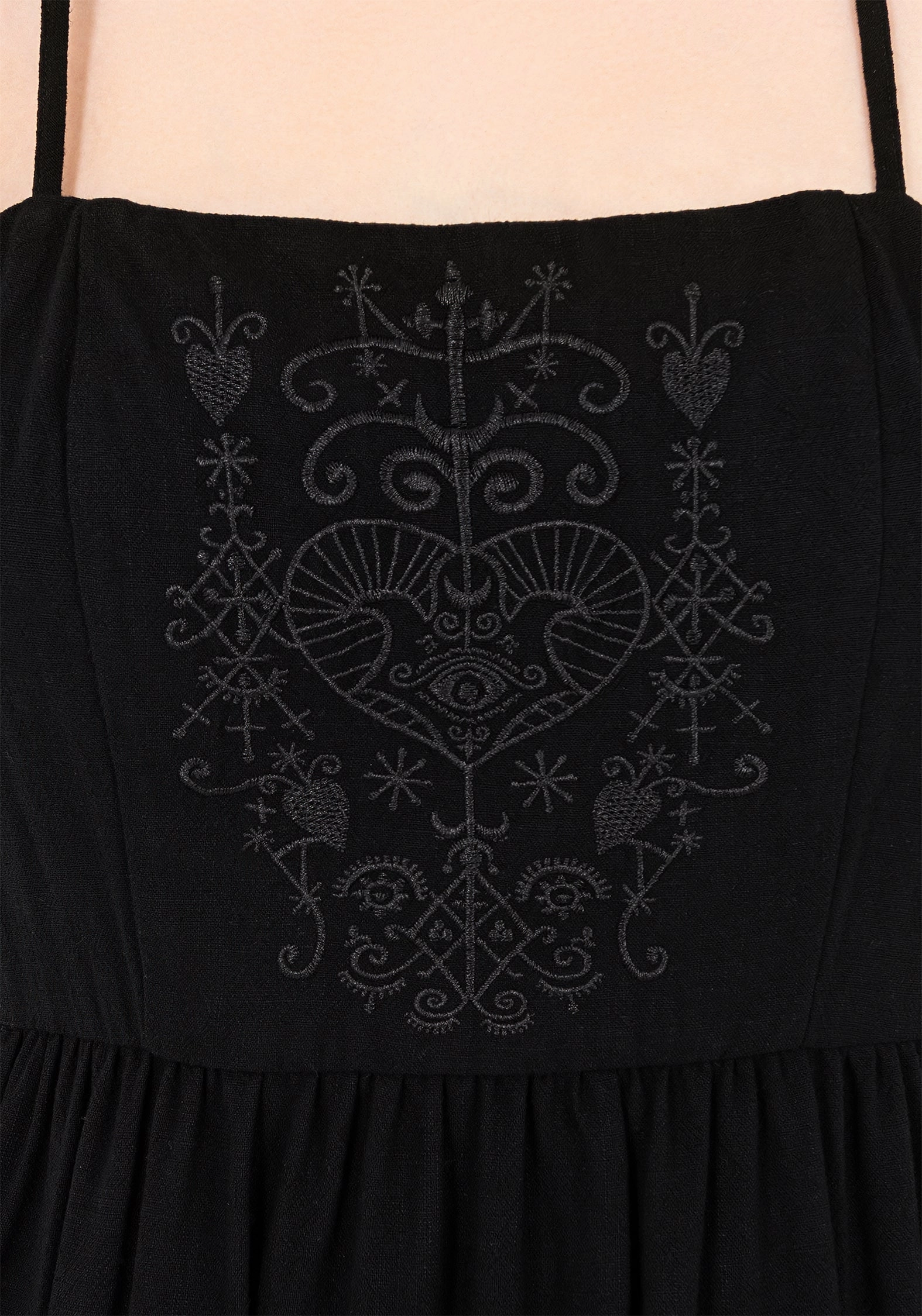 Cordata Embroidered Cami Mini Smock Dress