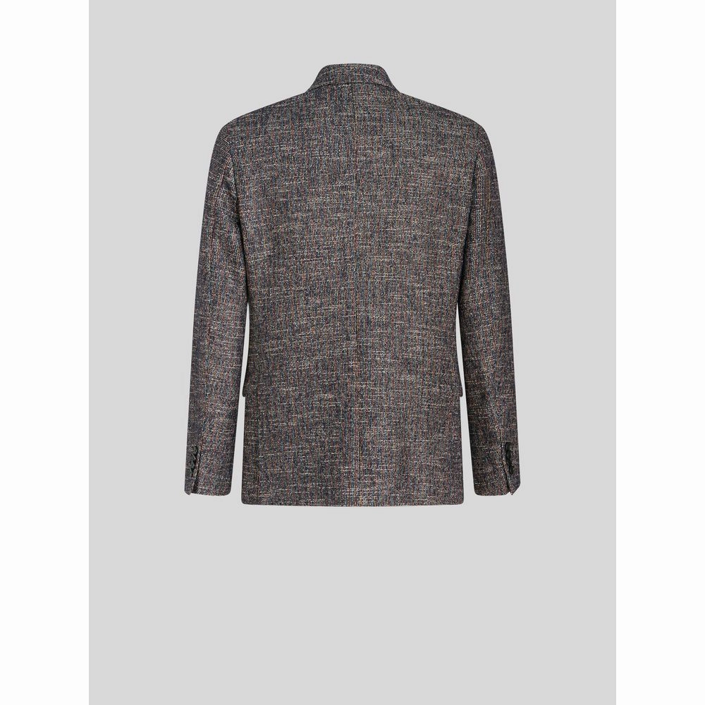 COTTON JACKET WITH MULTI-COLOURED THREAD