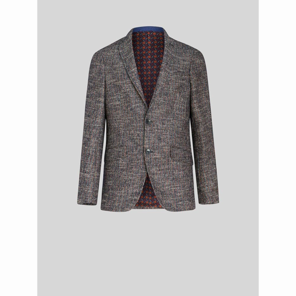 COTTON JACKET WITH MULTI-COLOURED THREAD