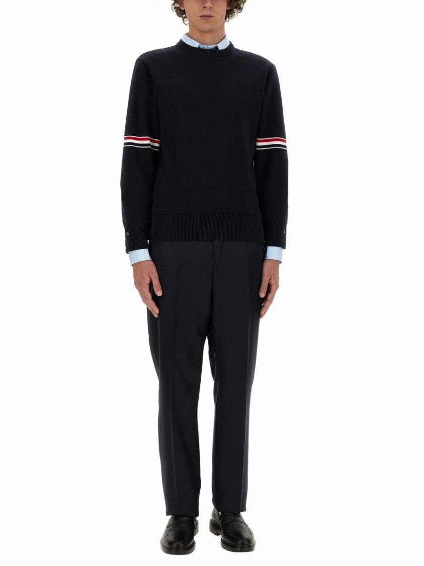 Cotton Jersey With Rwb Stripe