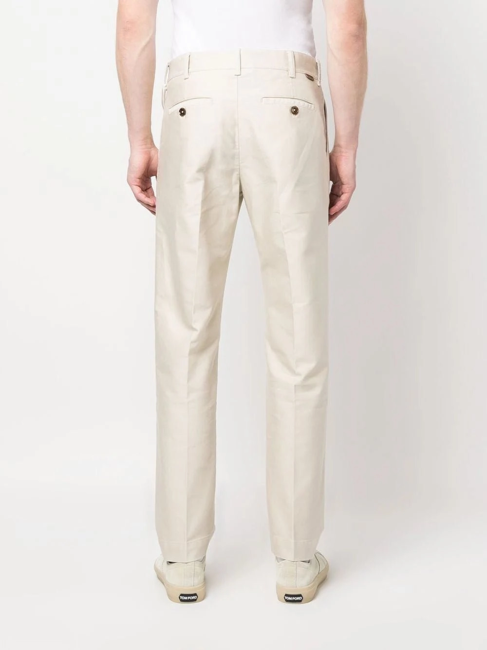 Cotton Straight-Leg Trousers