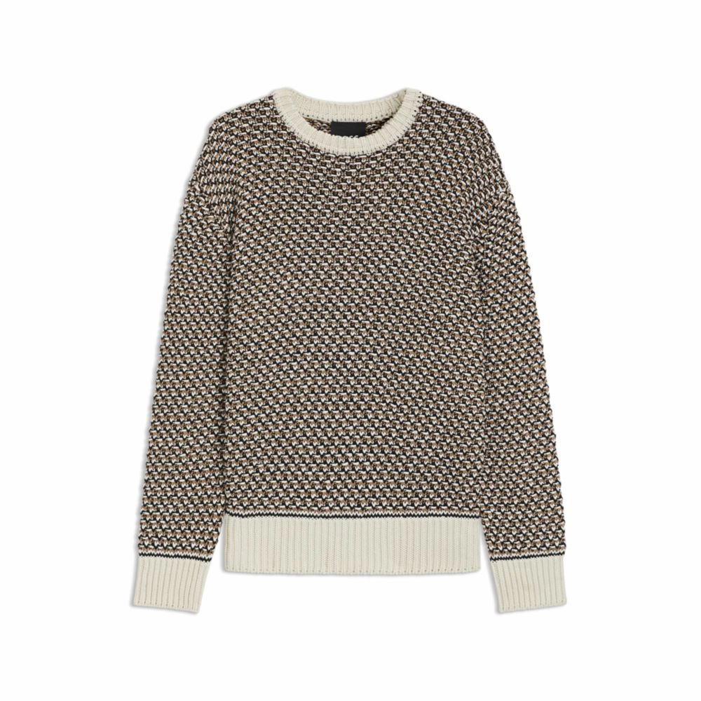Cotton sweater with rich knitted structure cashmere sweaters sale