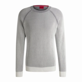 Cotton sweater with two-tone ribbing turtleneck sweaters sale