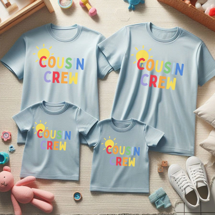 Cousin Crew Summer Matching Sky Blue T-Shirts Holiday Collection - holiday outfits clearance