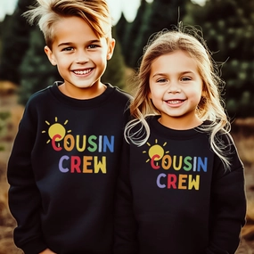 Cousin Crew Sun Matching Black Sweatshirts Holiday Collection - holiday outfits clearance