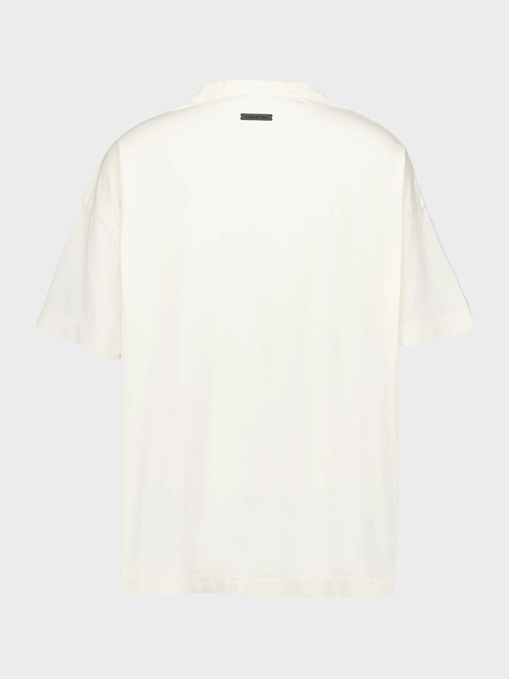 Cream Cotton Logo Print T-Shirt