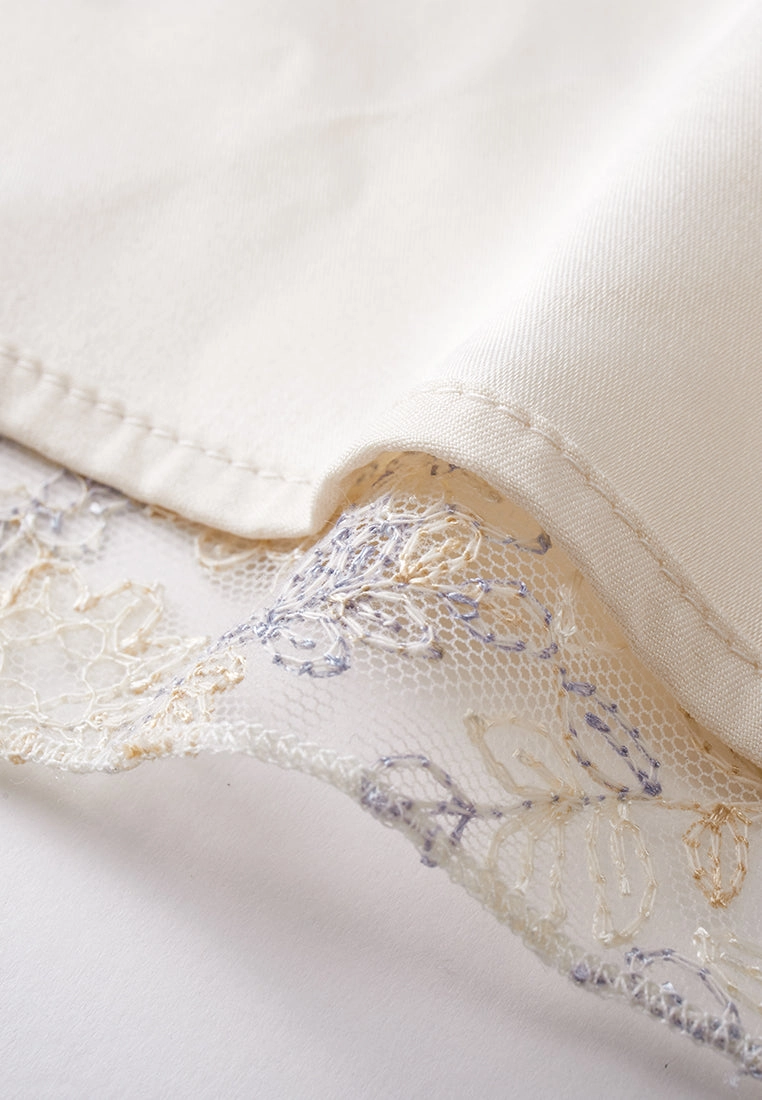 Cream Floral Lace Dress