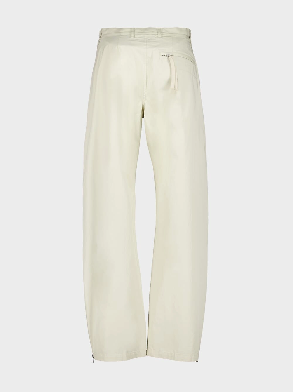 Cream Loose Fit Cotton Pants