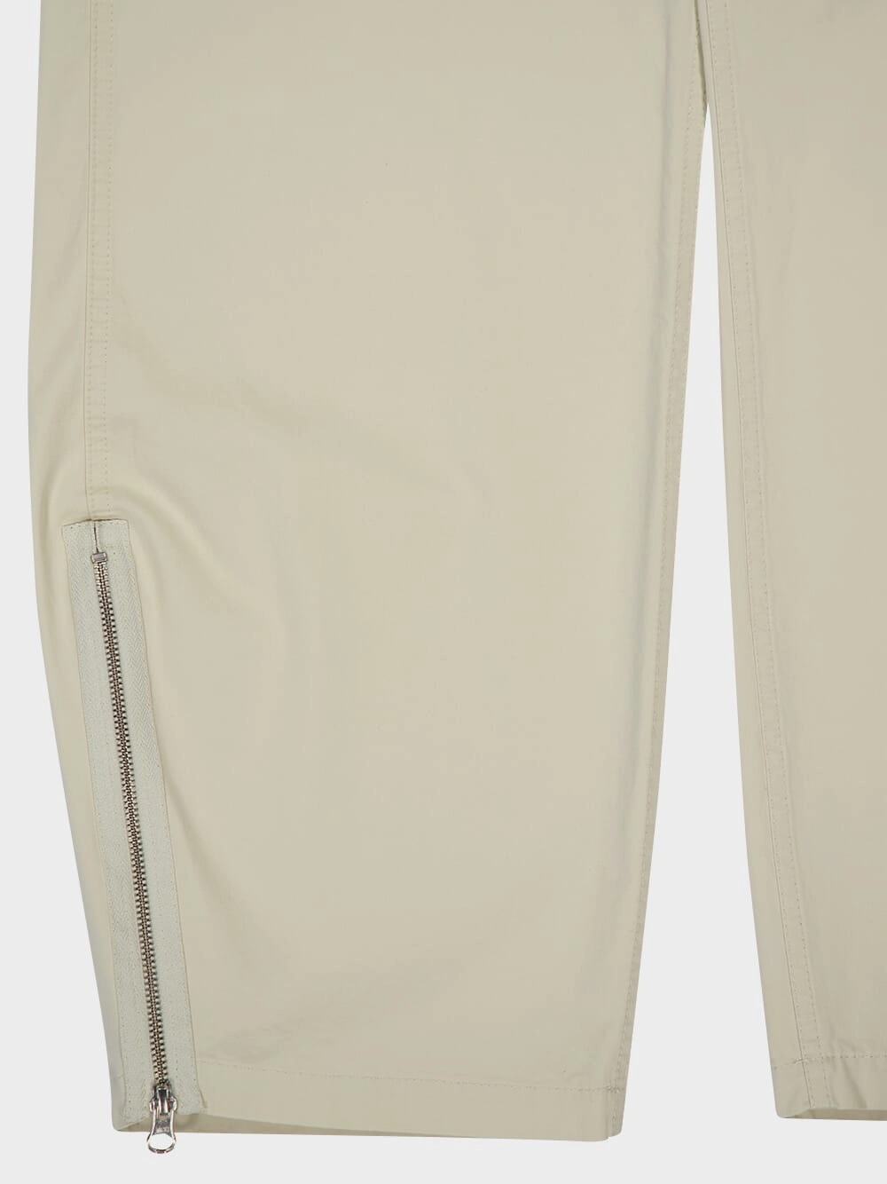Cream Loose Fit Cotton Pants
