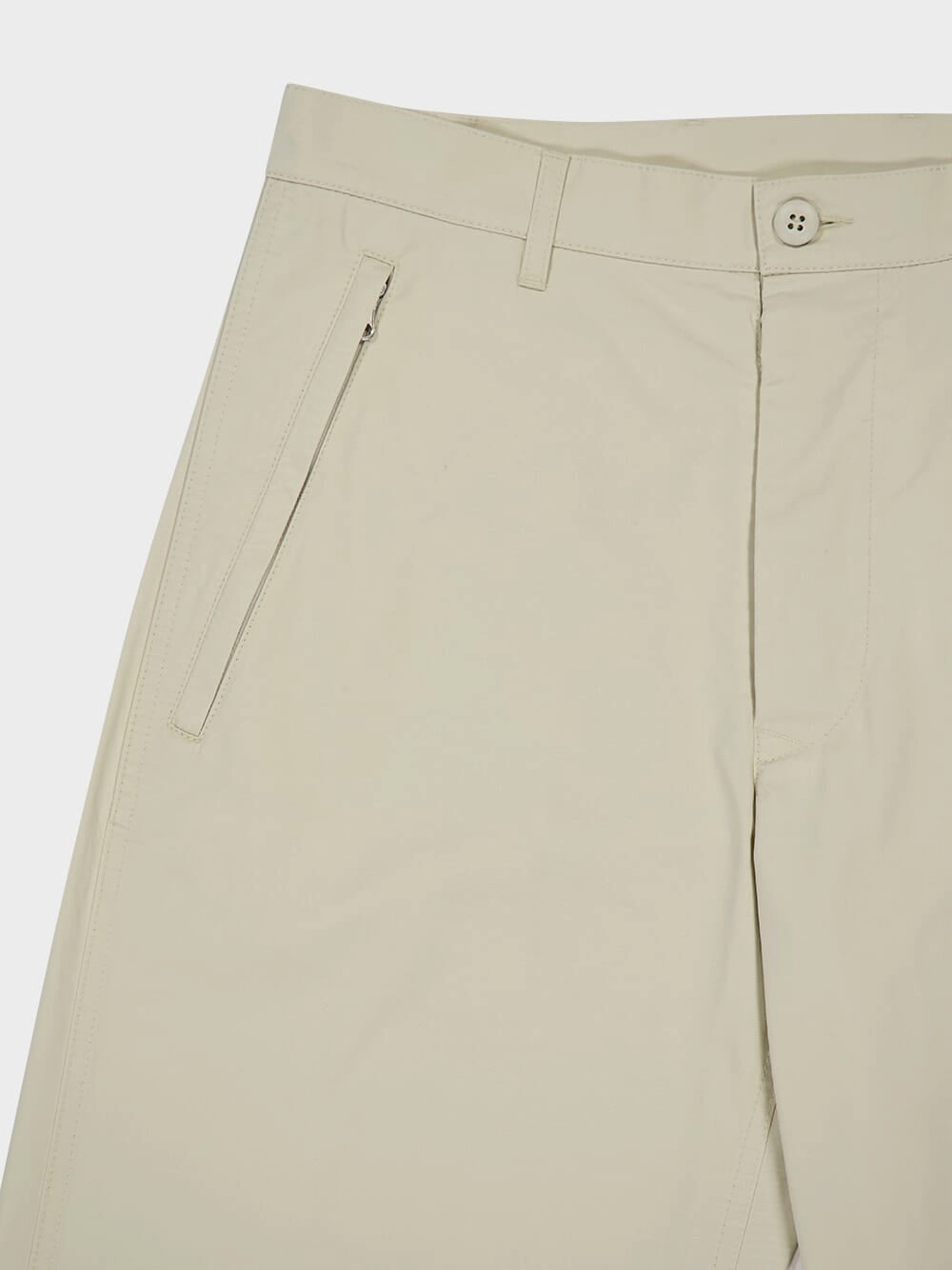 Cream Loose Fit Cotton Pants