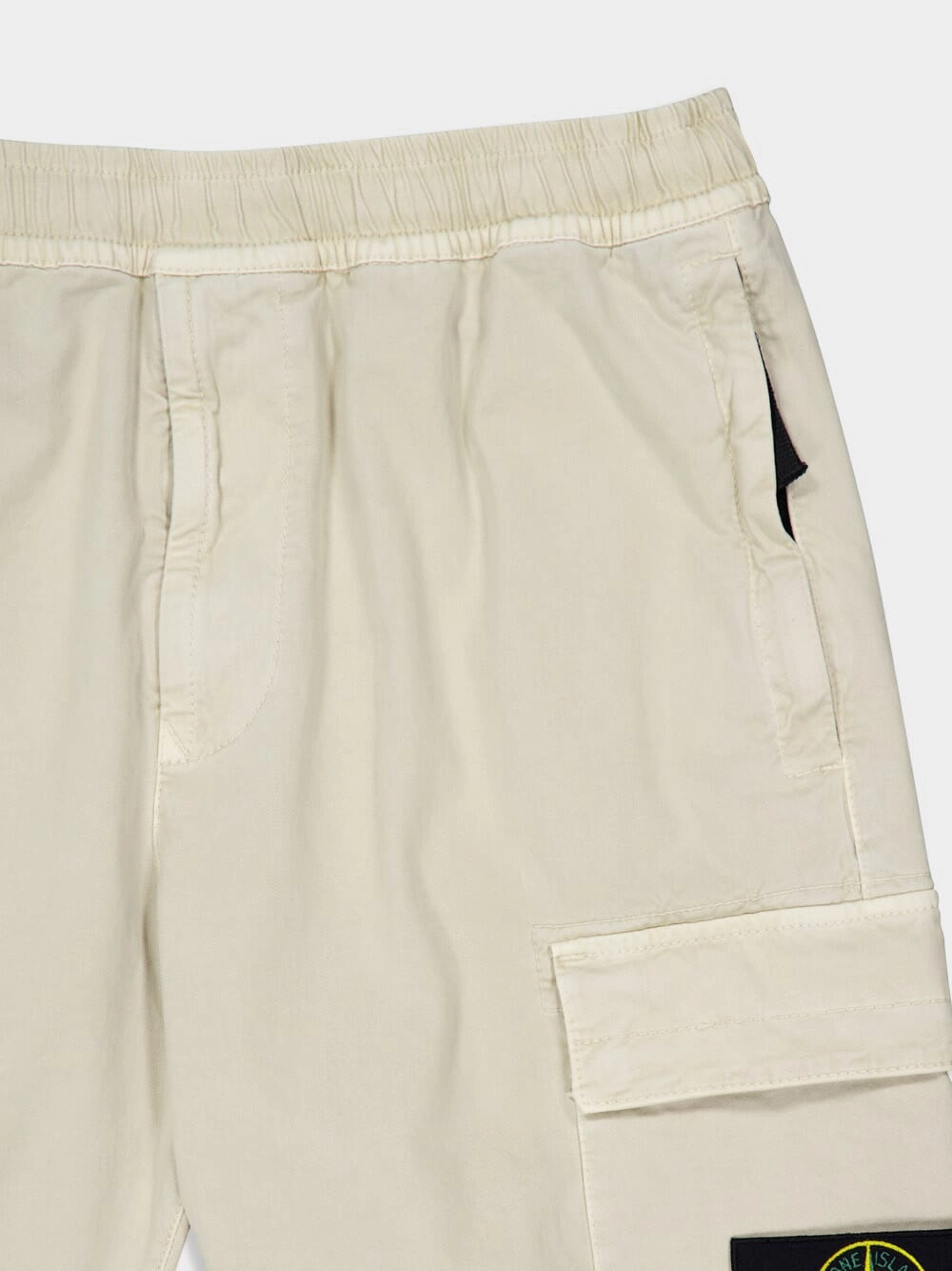 Cream Regular Tapered Fit Cargo Pants