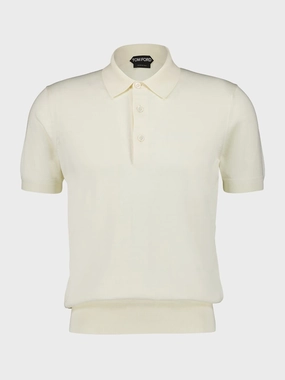 Cream Short-Sleeve Cotton Polo Shirt Tops Mens - men's t-shirts outlet