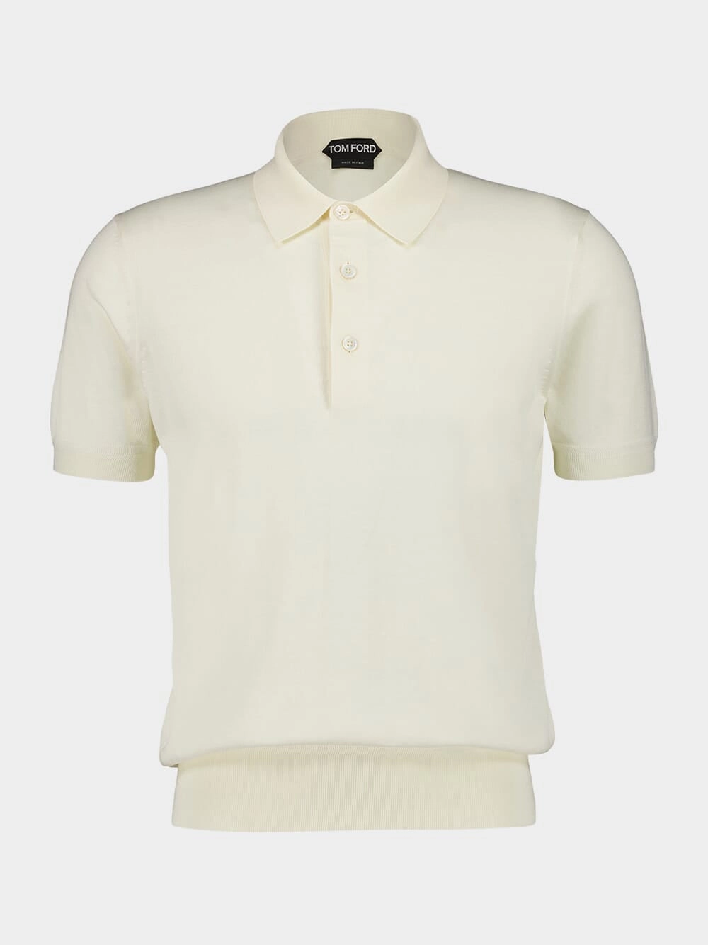 Cream Short-Sleeve Cotton Polo Shirt Tops Mens - men's t-shirts outlet