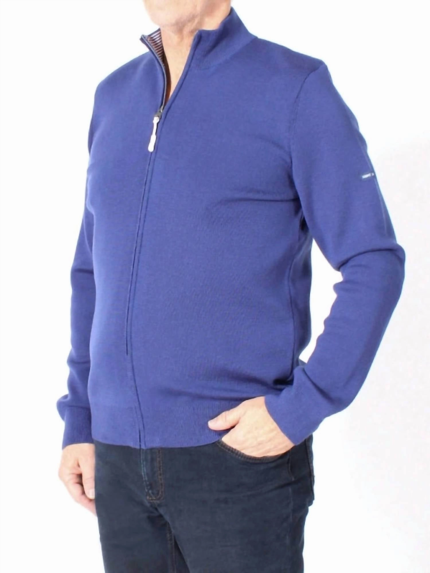 Creggan Cardigan In Marine/lime winter sweaters outlet