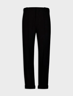Crepe Straight-Cut Wool Trousers Bottoms Mens - cheap mens shorts online