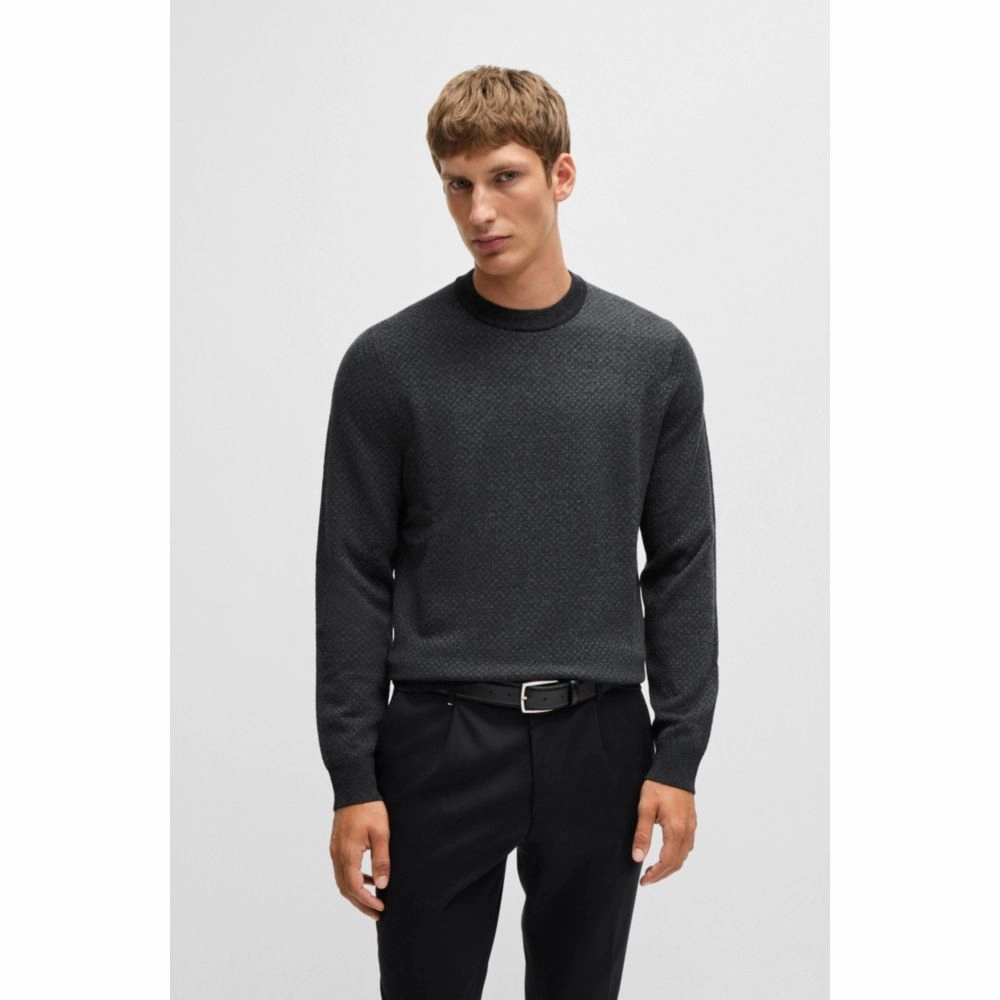 Crew-neck sweater in wool
