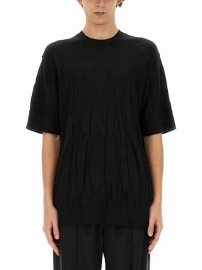 Crinkled Black T-Shirt designer sweaters outlet