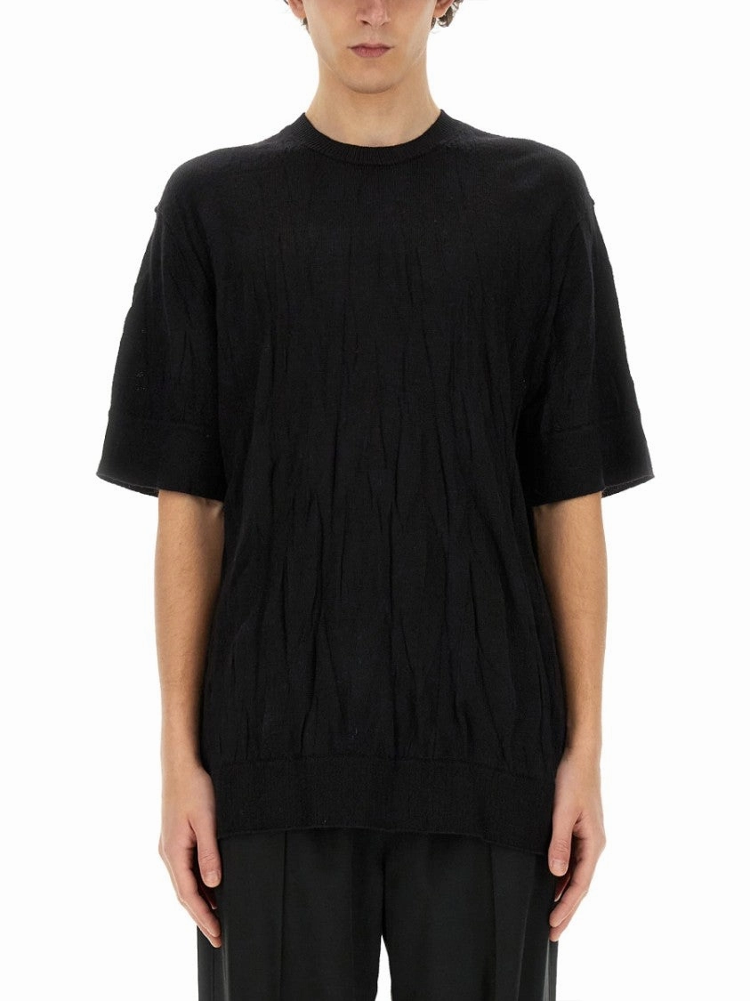 Crinkled Black T-Shirt designer sweaters outlet