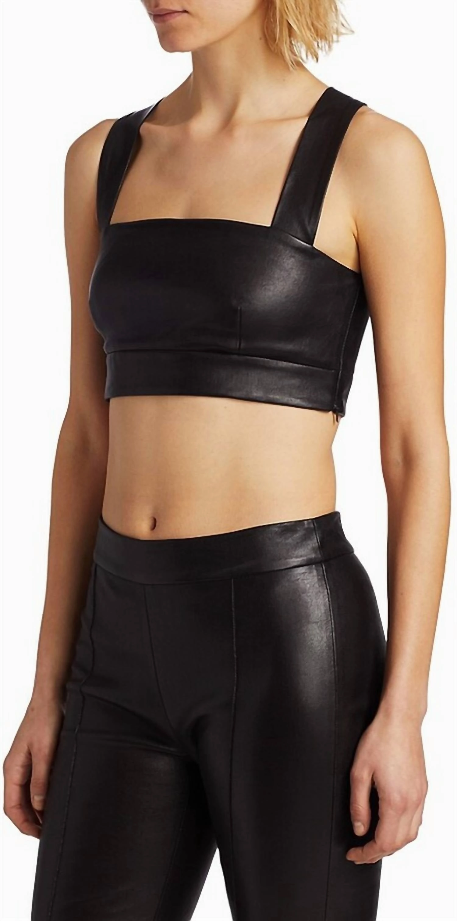 Cross Back Bra Top In Black