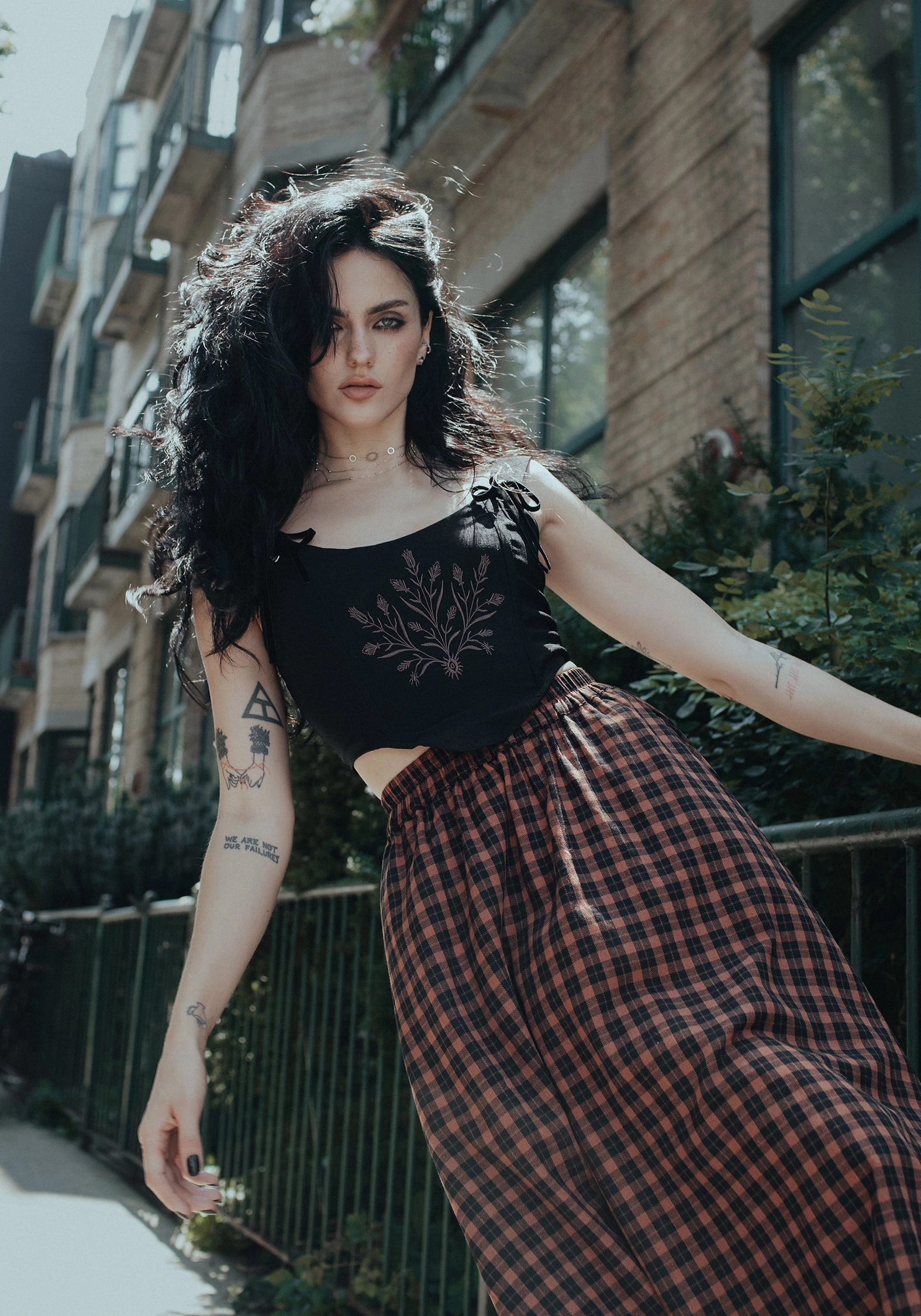 Cybele Embroidered Crop Corset Top
