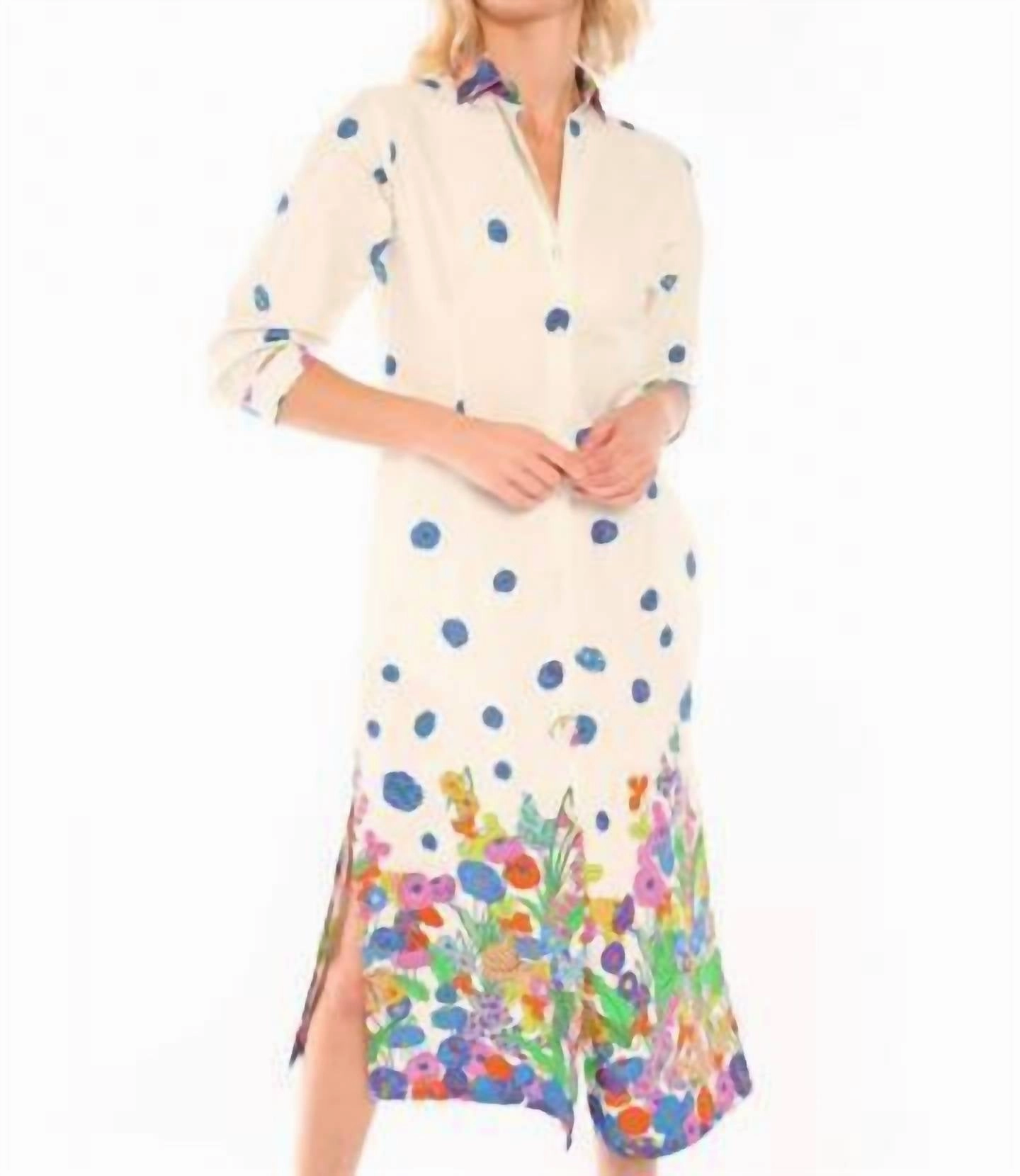 Dafne Villandry Print Dress In Multicolor