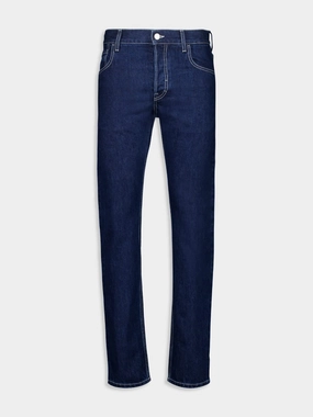 Dark Blue Lasered Tapered Denim Pants Bottoms Mens - cheap mens shorts online