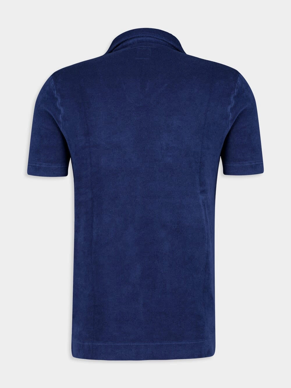 Dark Blue Peter Terry Knit Cotton Polo