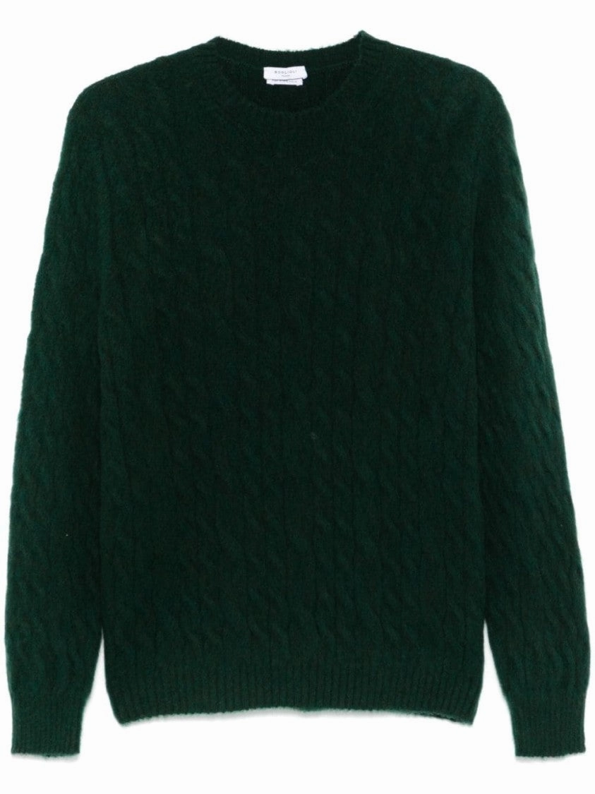 Dark Green Cable Knit Sweater designer sweaters outlet