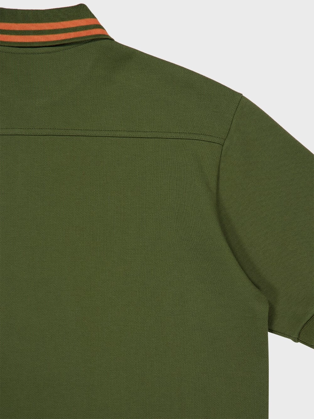 Dark Green Cotton Piquet Polo Top