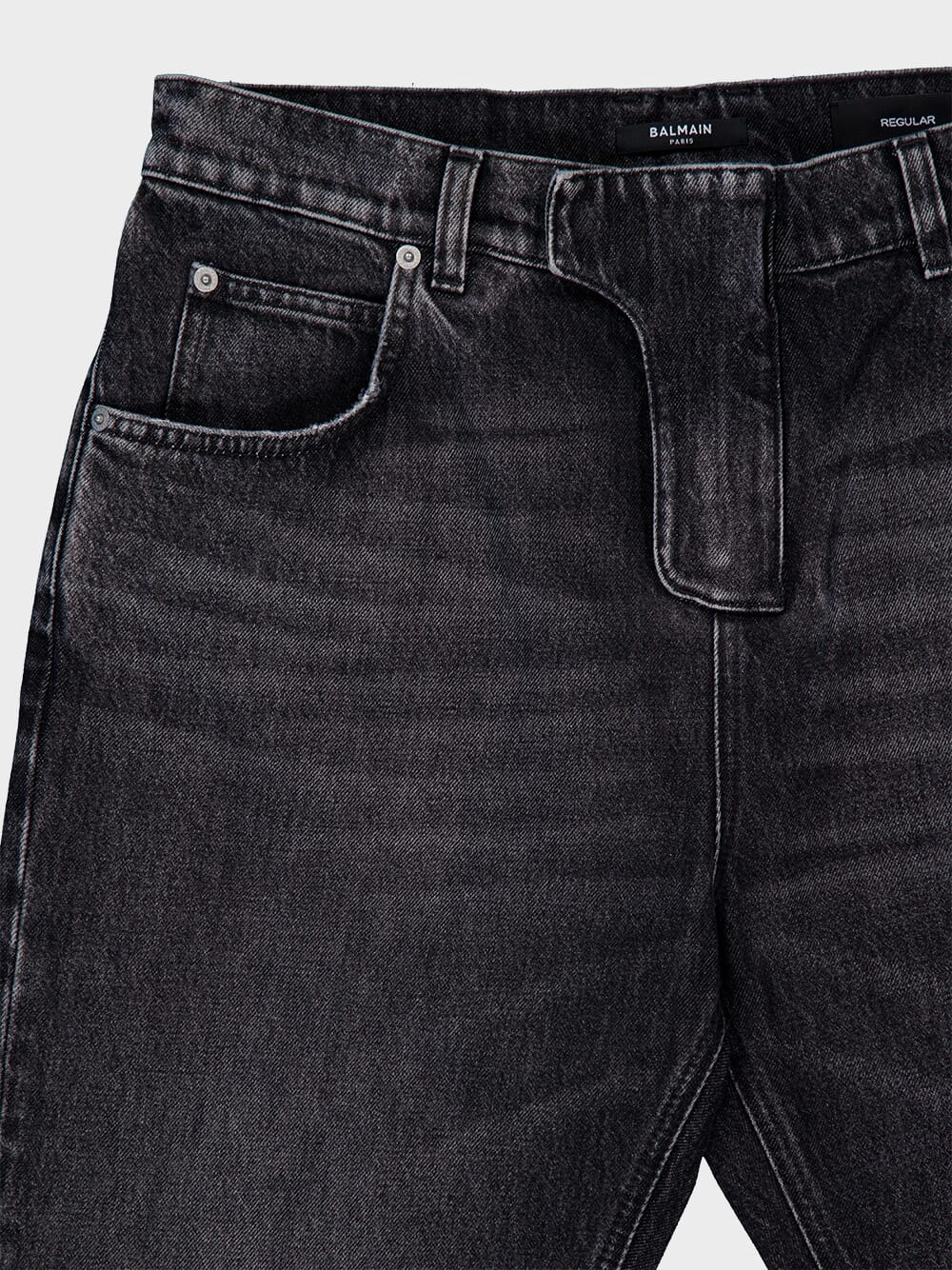 Dark Grey Regular-Fit Denim Jeans