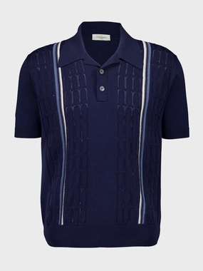 Dark Navy Cotton Polo Shirt Tops Mens - men's t-shirts outlet