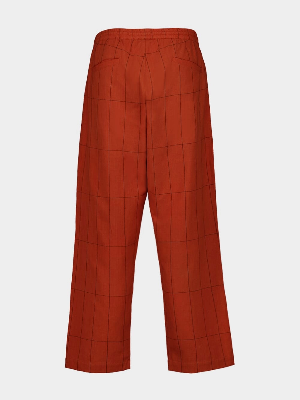 Dark Orange Anthem Hand-Woven Cotton Pants