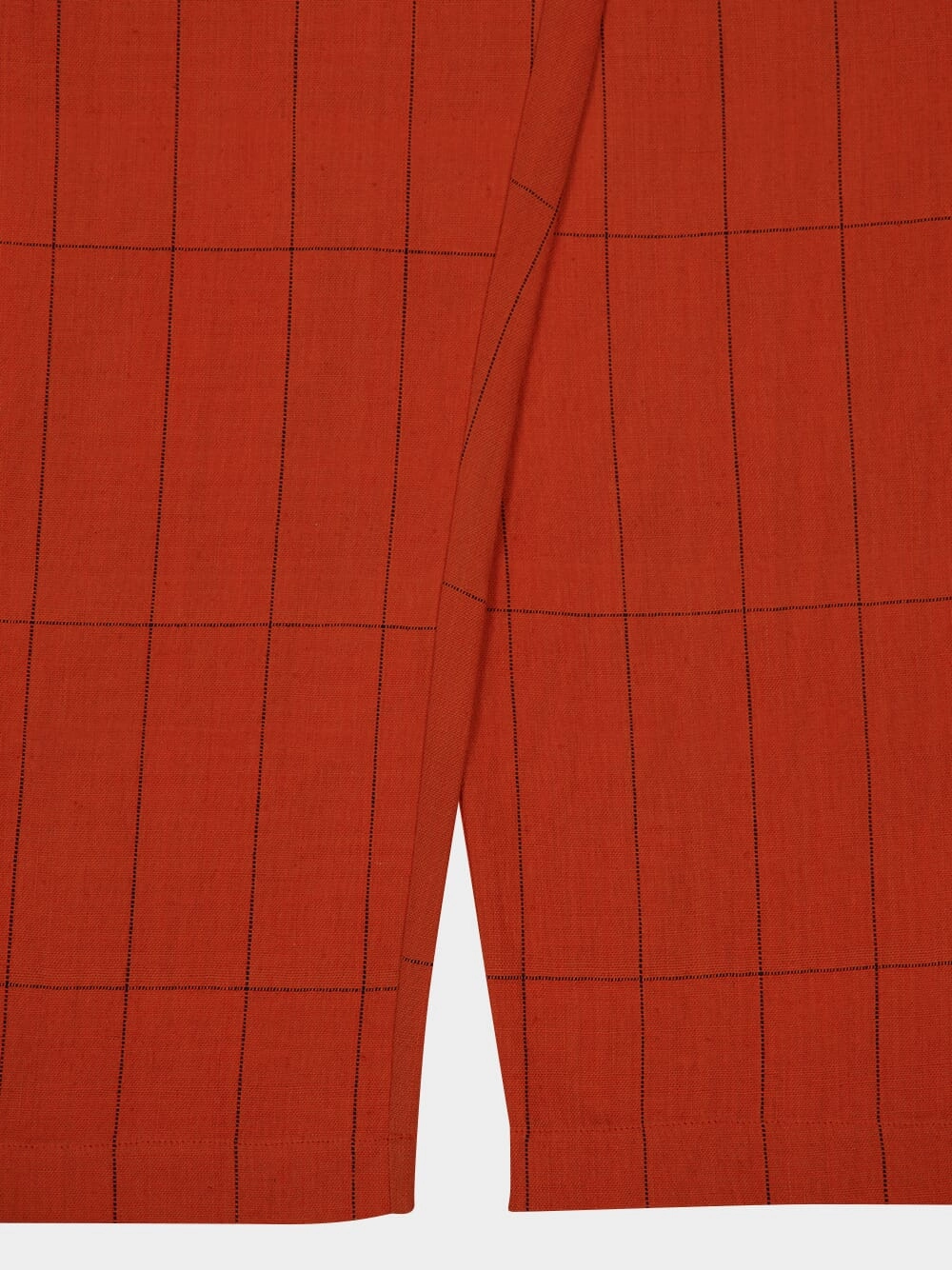 Dark Orange Anthem Hand-Woven Cotton Pants