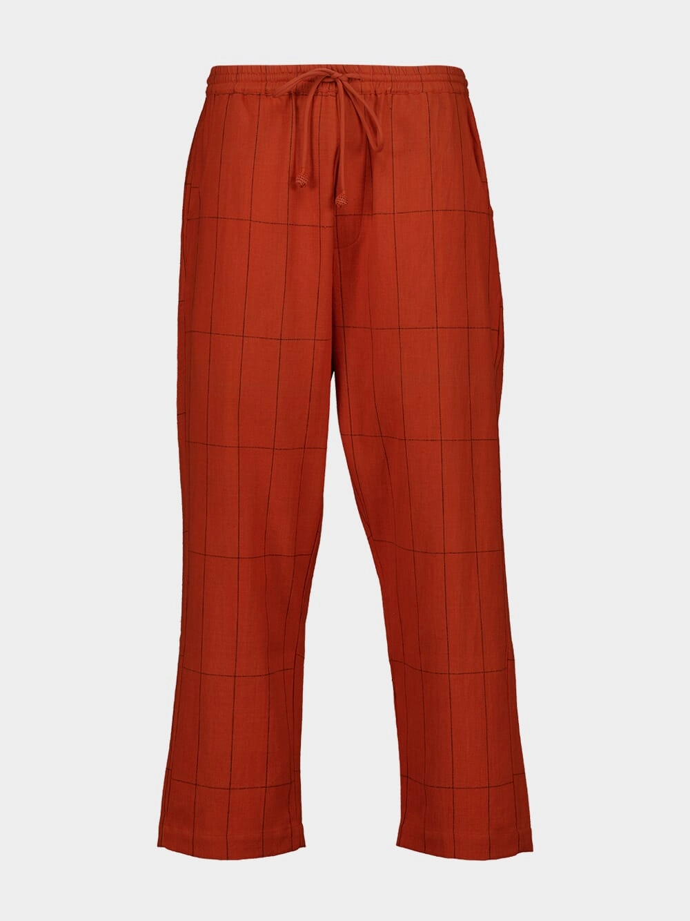 Dark Orange Anthem Hand-Woven Cotton Pants Bottoms Mens - cheap mens shorts online