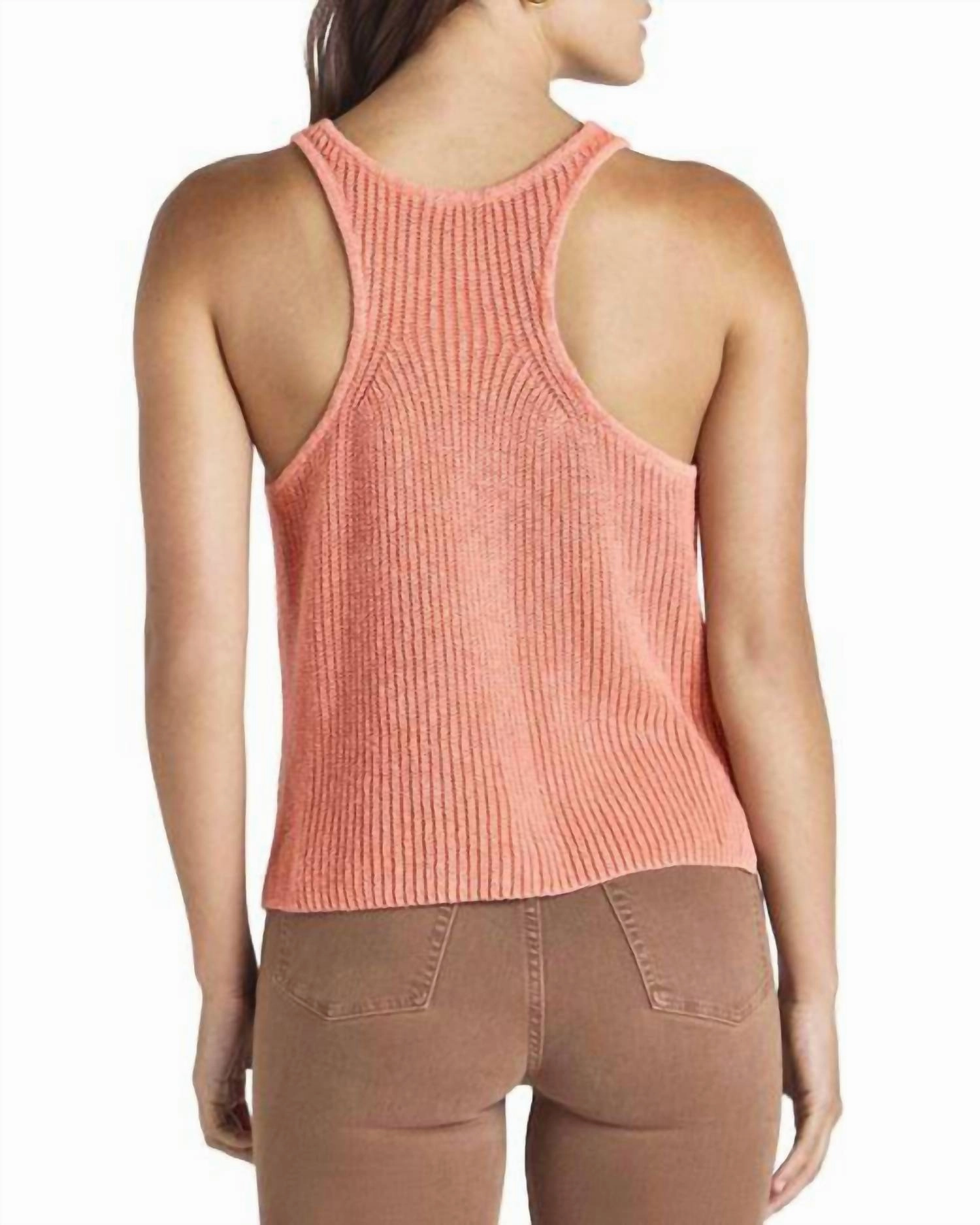 Deirdre Sweater Tank Top In Persimmon
